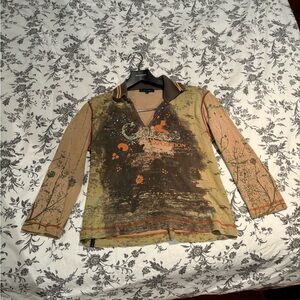 Vintage bedazzled Y2K long sleeve sweatshirt